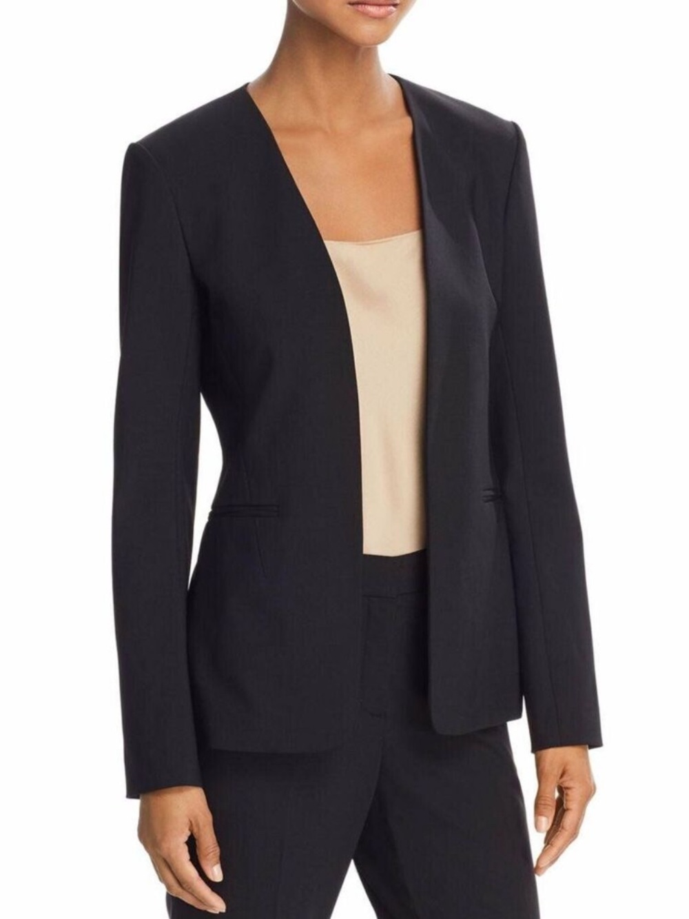 Theory Isita Classic Stretch-Wool Blazer Black 2